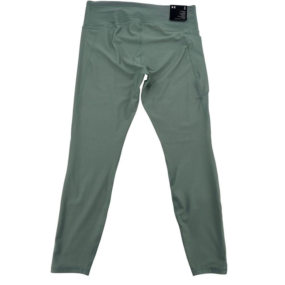 Under Armour Womens XL Tech HiRise Compression Leggings Sage Green Yoga NWT - Picture 4 of 9